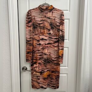 GUESS Tiger Print Midi Dress
